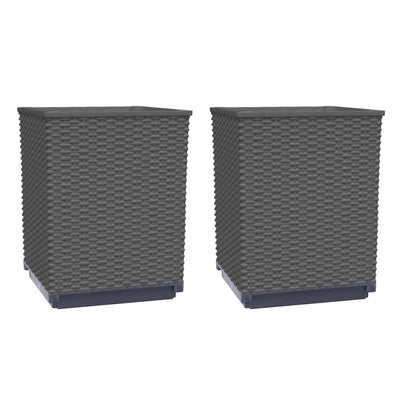 Vidaxl Planters 2 ST 30x30x37 cm Polypropène noir