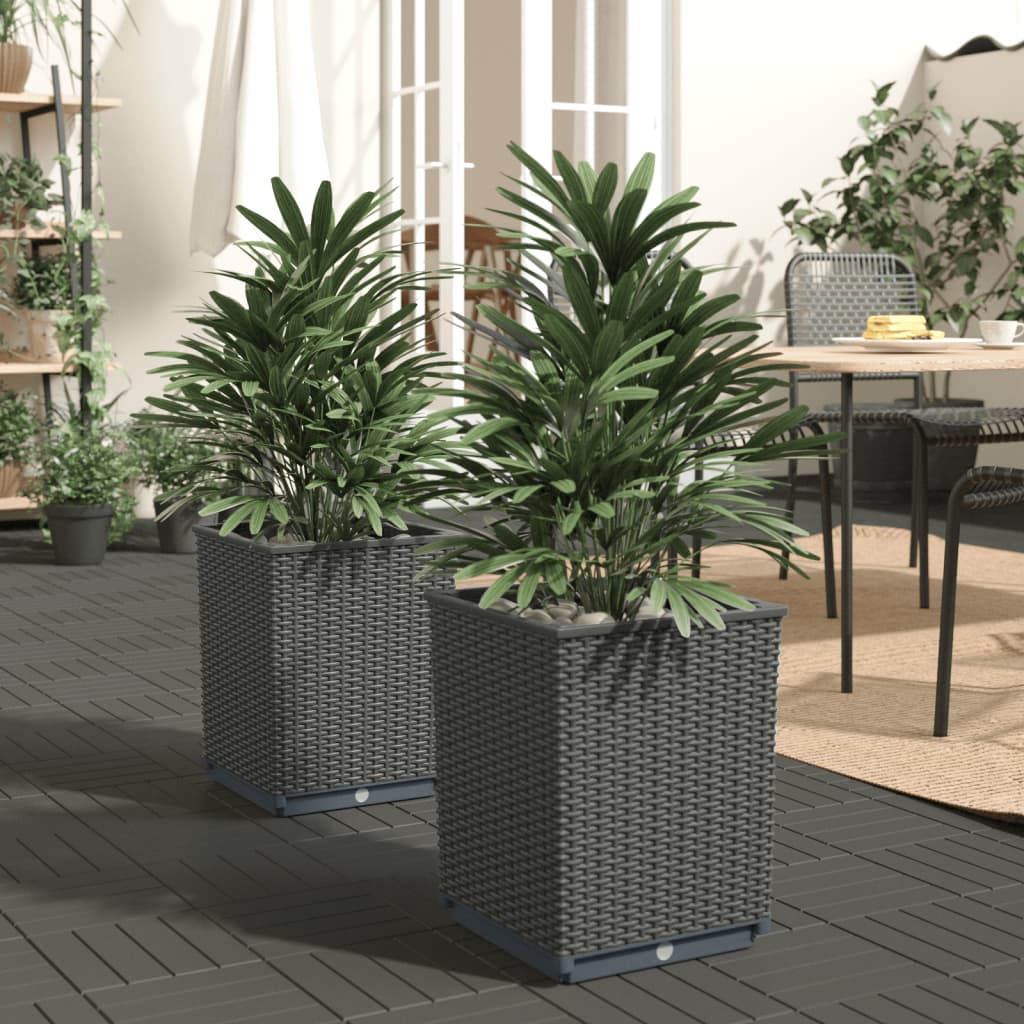 Vidaxl Planters 2 ST 30x30x37 cm Polypropène noir