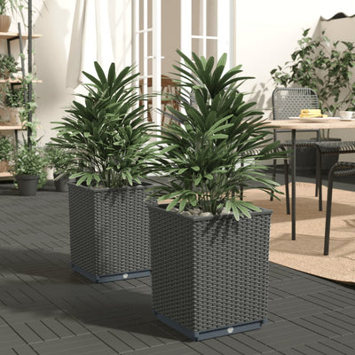 Vidaxl Planters 2 ST 30x30x37 cm Polypropène noir