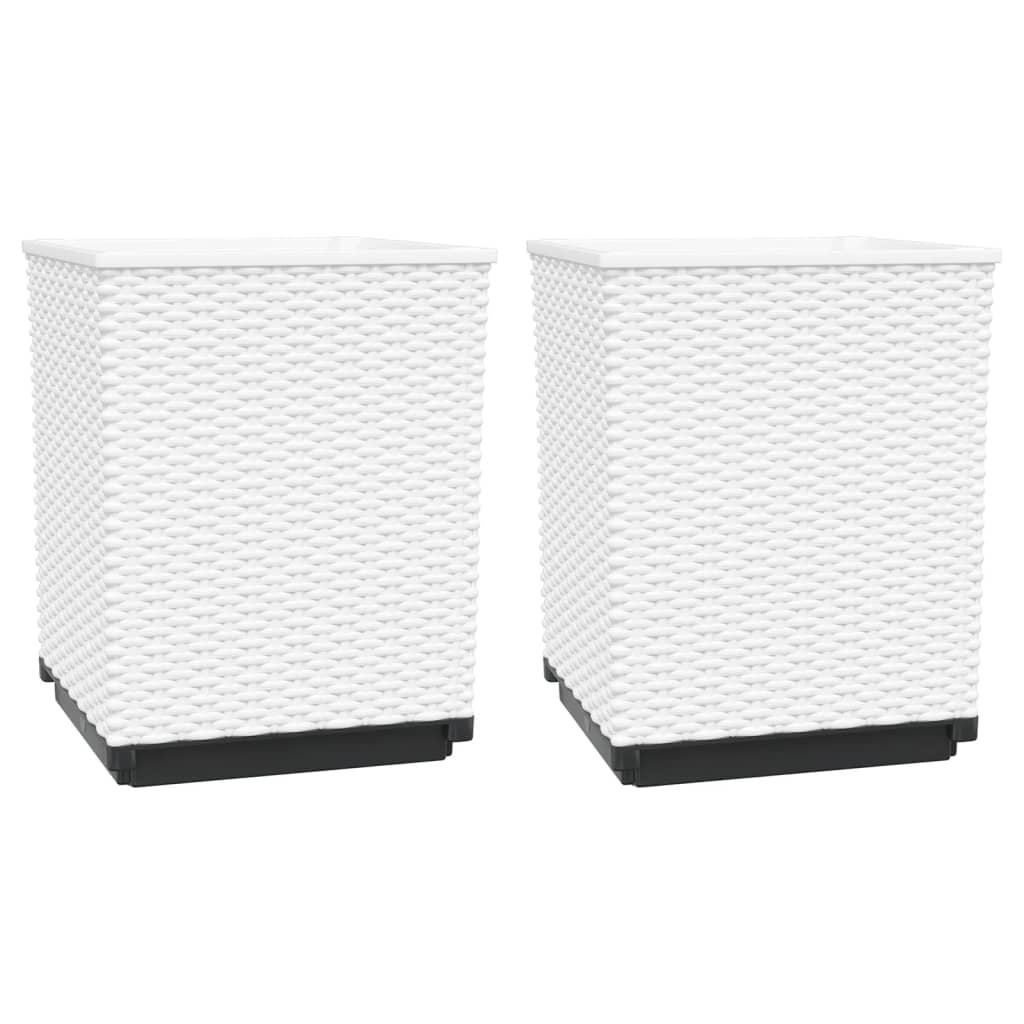 Vidaxl Planters 2 ST 30x30x37 cm en polypropène blanc