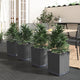 Vidaxx jardinières 4 pcs 30x30x37 cm polypropylène noir