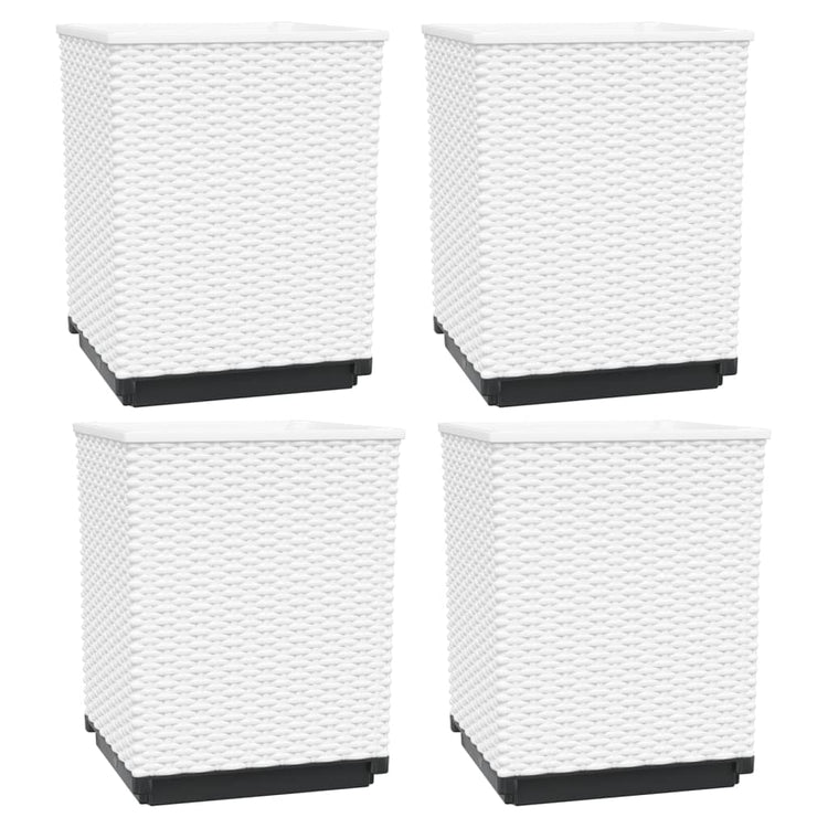 Vidaxx jardinières 4 pcs 30x30x37 cm polypropylène blanc