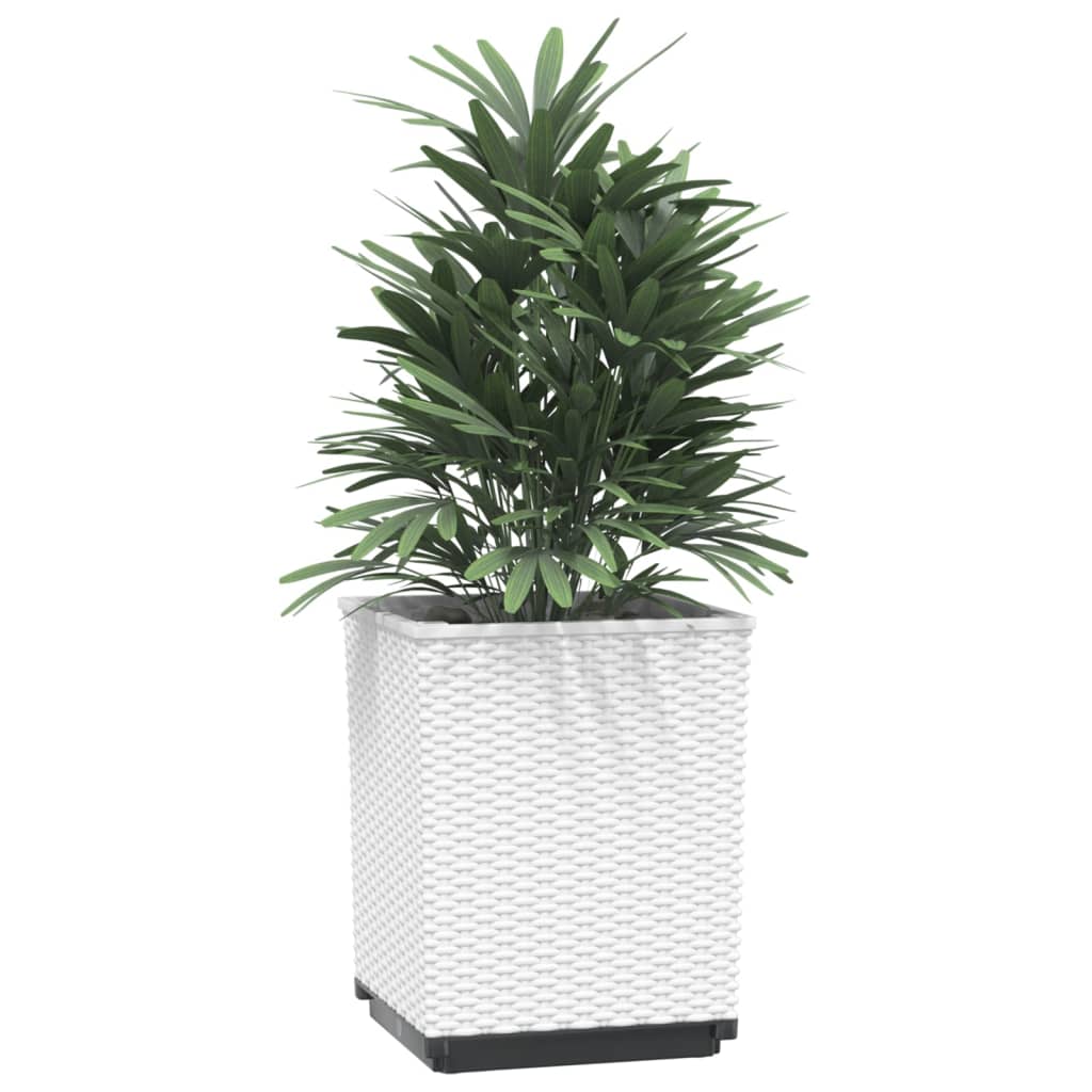 Vidaxx jardinières 4 pcs 30x30x37 cm polypropylène blanc