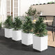 Vidaxx jardinières 4 pcs 30x30x37 cm polypropylène blanc