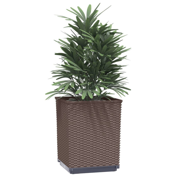 Vidaxx jardinières 4 pcs 30x30x37 cm polypropylène marron