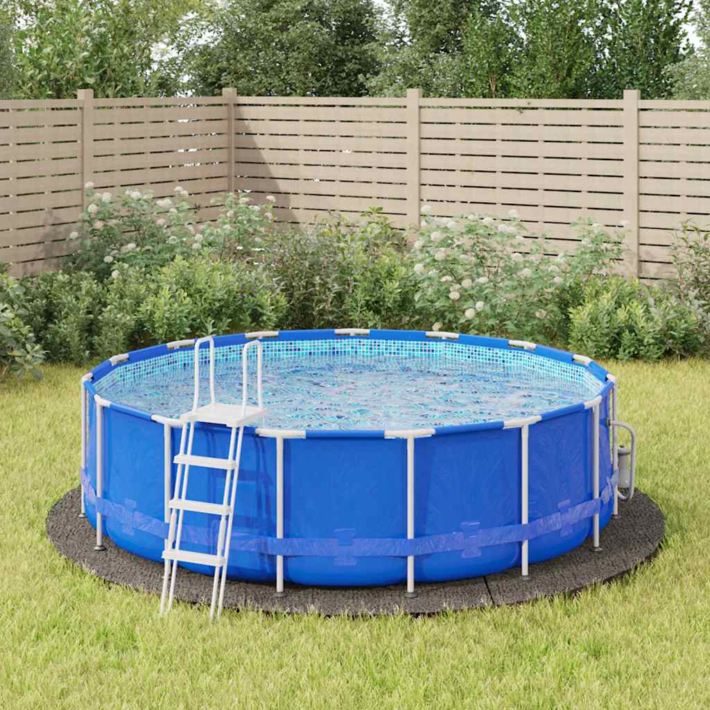 Vidaxx tapis de sol de piscine ø396 cm géotextile polyester gris clair