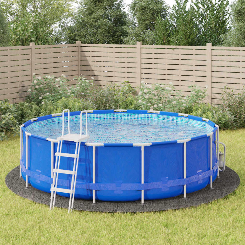 Sol de piscine vidaxl Ø500 cm polyester géotextile gris clair