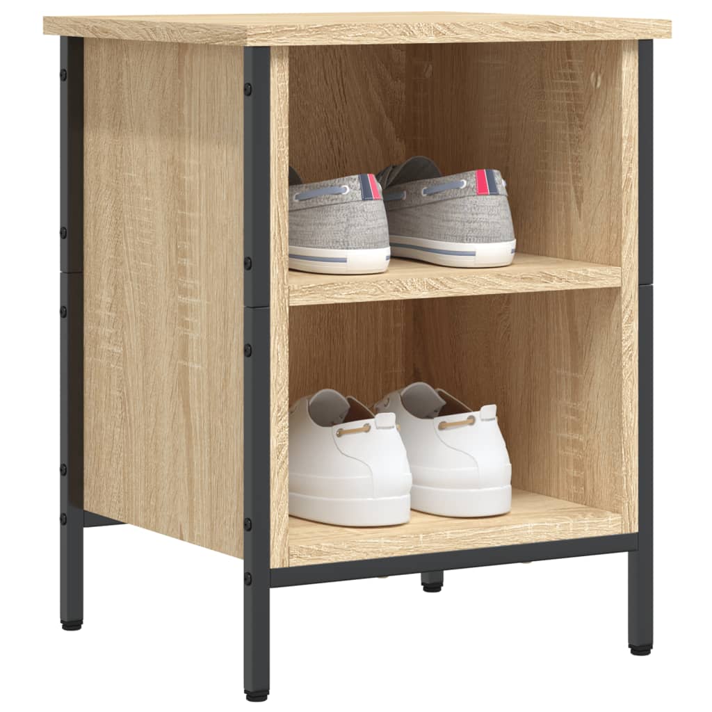 Armoire à chaussures Vidaxl 38x35x50 cm en bois de bois de chêne sonoma coloré