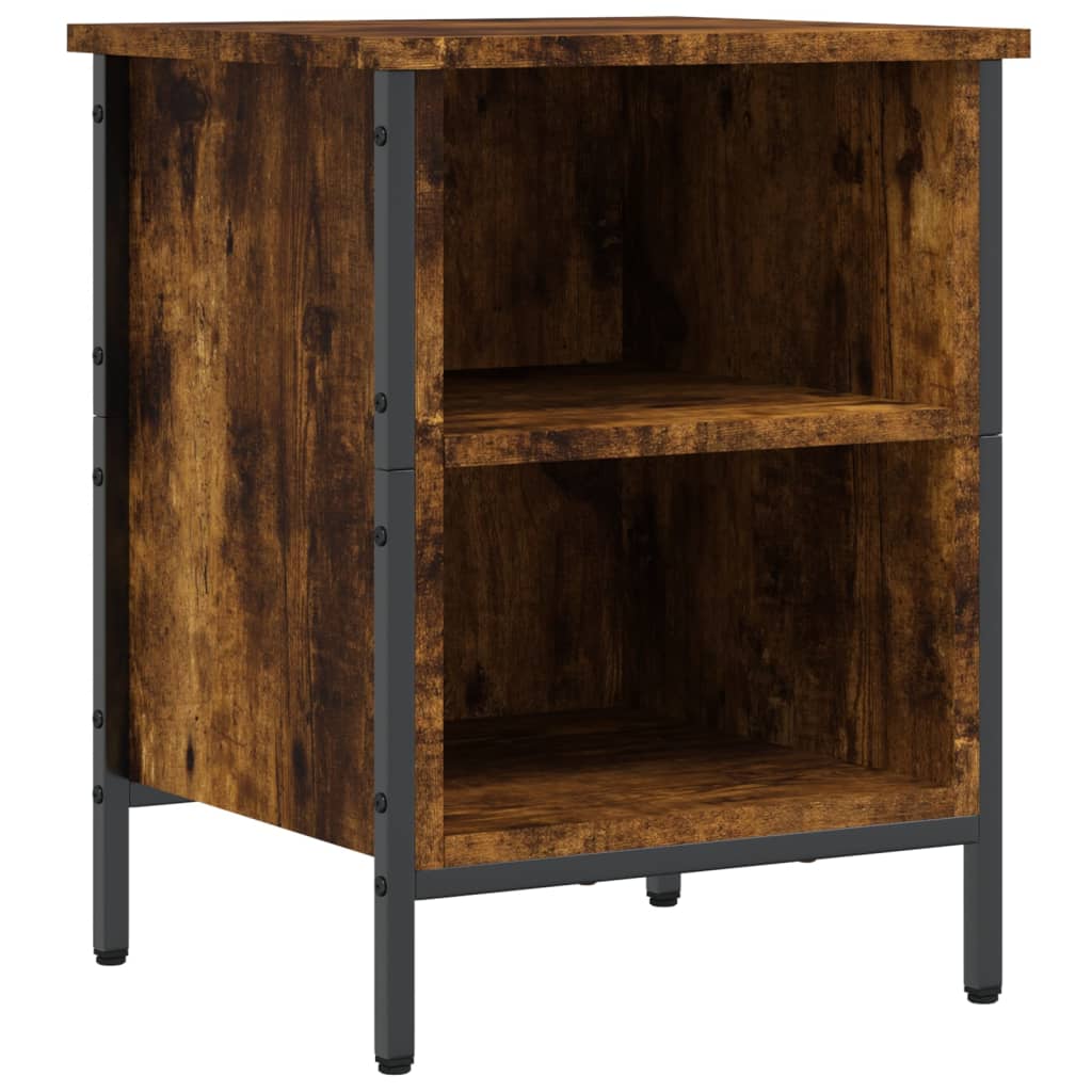 Armoire à chaussures Vidaxl 38x35x50 cm en bois de bois de chêne fumé coloré