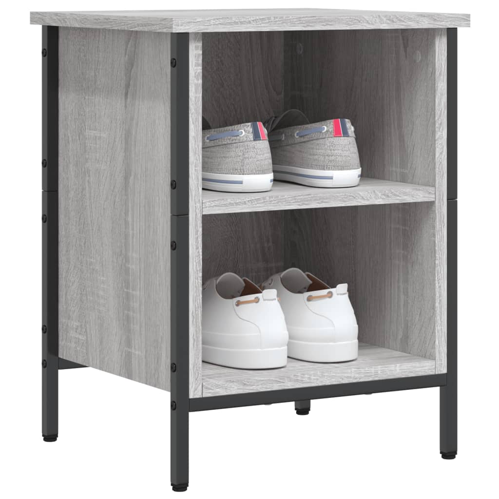 Armoire à chaussures vidaxl 38x35x50 cm en bois de bois de bois de chêne Gris sonoma
