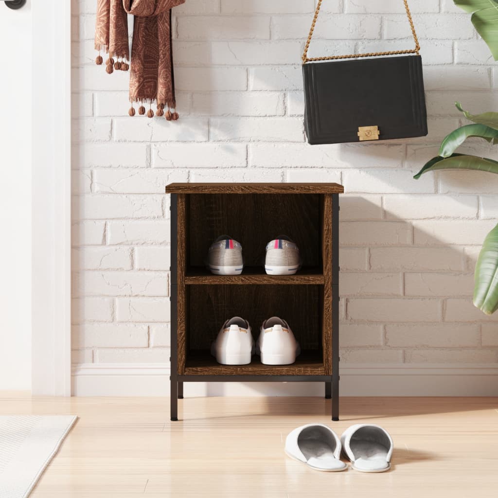 Armoire à chaussures Vidaxl 38x35x50 cm Couleur de chêne brun en bois propriété