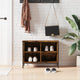 Armoire à chaussures Vidaxl 69x35x50 cm en bois de bois de chêne fumé coloré