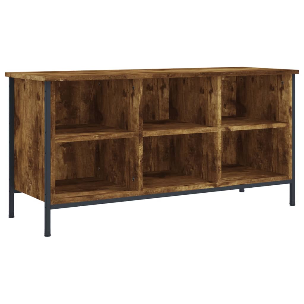 Armoire à chaussures Vidaxl 100x35x50 cm en bois de bois fumé en bois coloré