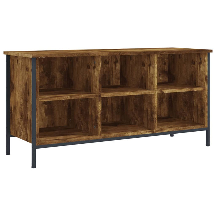 Armoire à chaussures Vidaxl 100x35x50 cm en bois de bois fumé en bois coloré