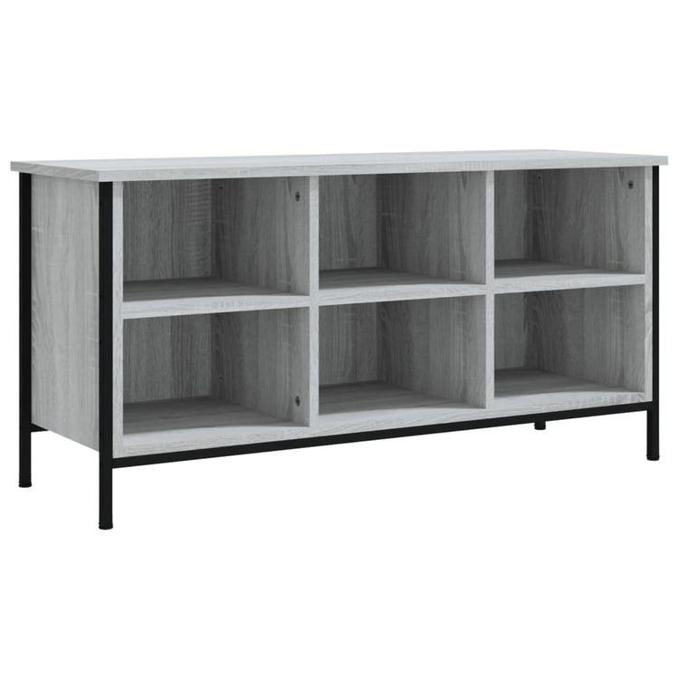 Armoire à chaussures vidaxl 100x35x50 cm en bois de bois de chêne de chêne Grey sonoma