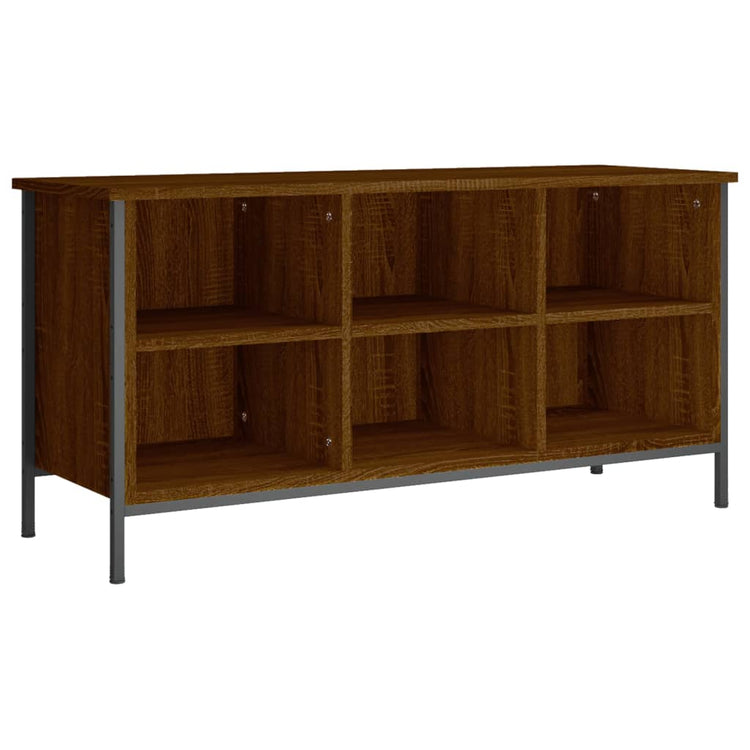 Armoire à chaussures Vidaxl 100x35x50 cm en bois de chêne brun en bois brun