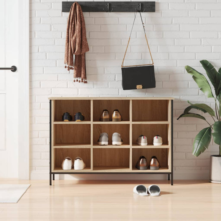 Armoire à chaussures Vidaxl 100x35x70 cm en bois de bois de chêne sonoma coloré