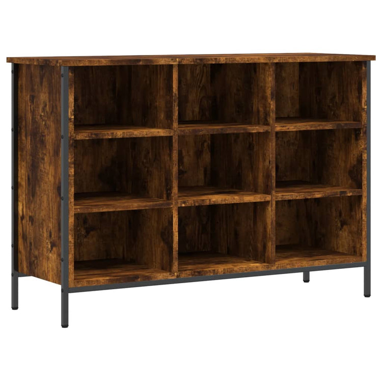 Armoire à chaussures Vidaxl 100x35x70 cm en bois de chêne fumé en bois coloré