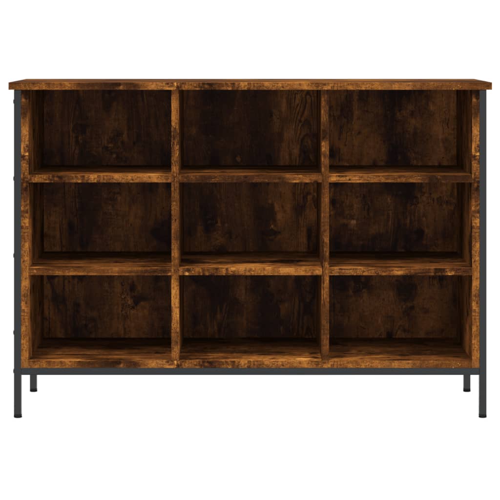 Armoire à chaussures Vidaxl 100x35x70 cm en bois de chêne fumé en bois coloré