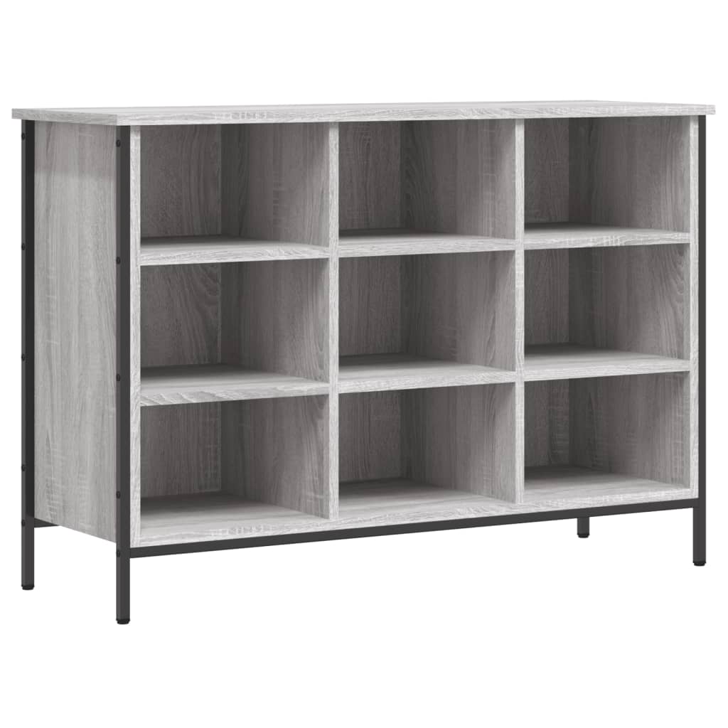 Armoire à chaussures Vidaxl 100x35x70 cm en bois de bois de chêne Gris sonoma