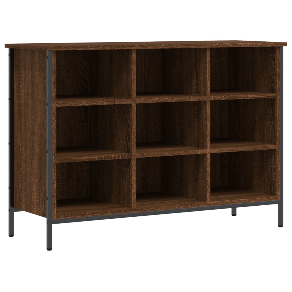 Armoire à chaussures Vidaxl 100x35x70 cm en bois coupé en bois de chêne brun