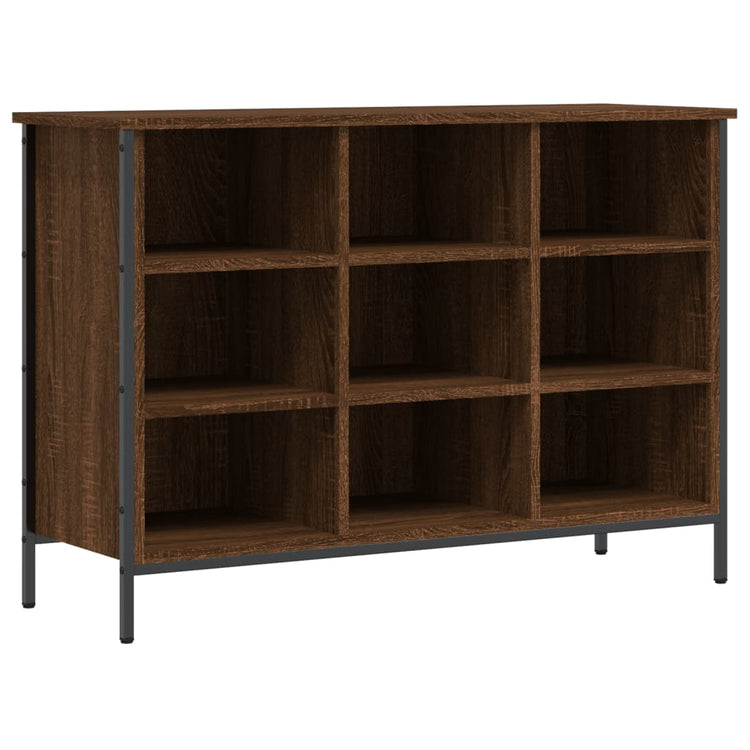 Armoire à chaussures Vidaxl 100x35x70 cm en bois coupé en bois de chêne brun