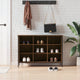 Armoire à chaussures Vidaxl 100x35x70 cm en bois coupé en bois de chêne brun