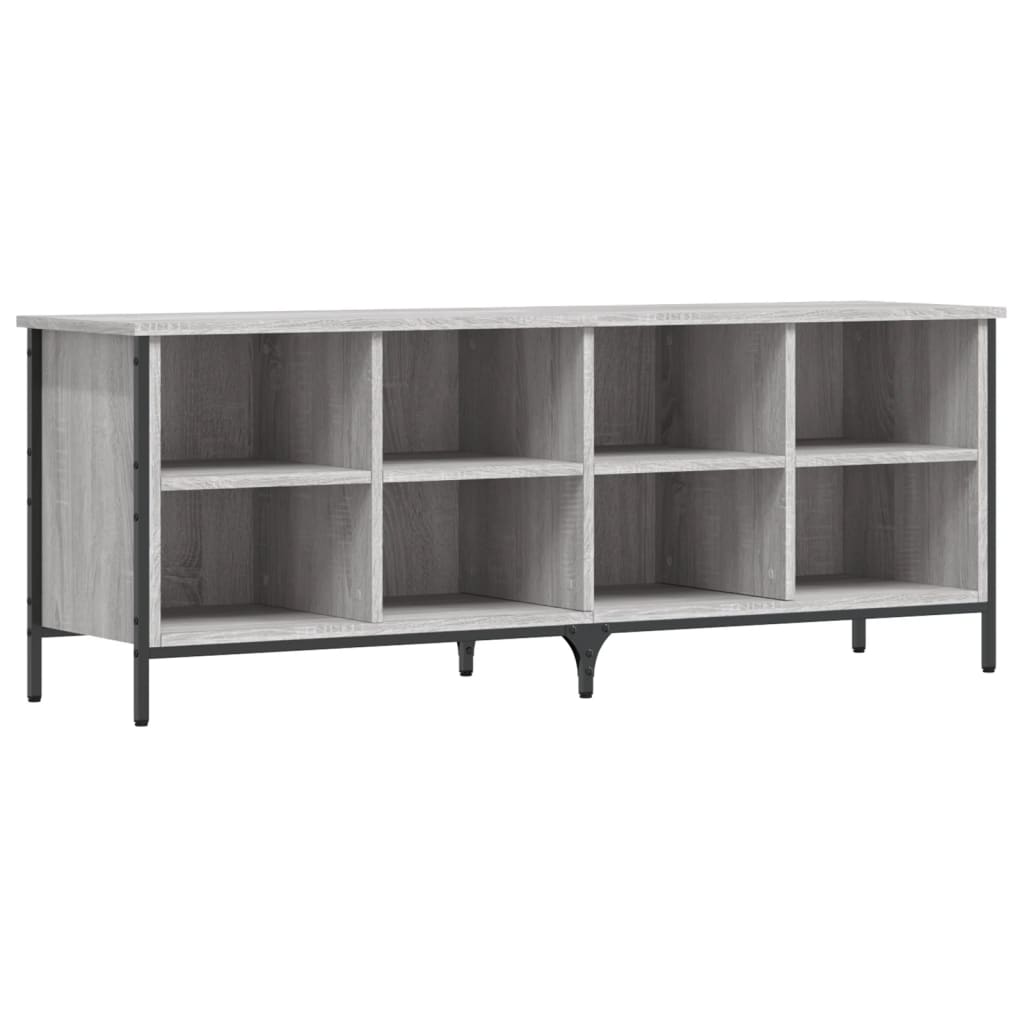 Armoire à chaussures vidaxl 131x35x50 cm en bois coupé gris sonoma chêne couleur