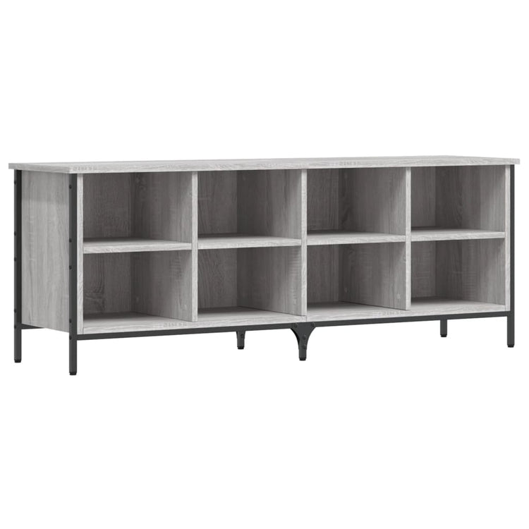 Armoire à chaussures vidaxl 131x35x50 cm en bois coupé gris sonoma chêne couleur