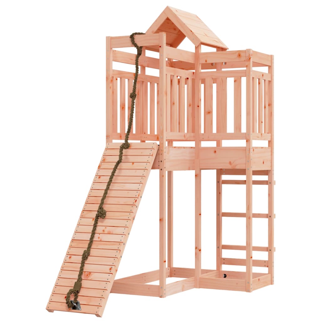 Vidaxl speelhuis avec mur d'escalade solide Douglashout