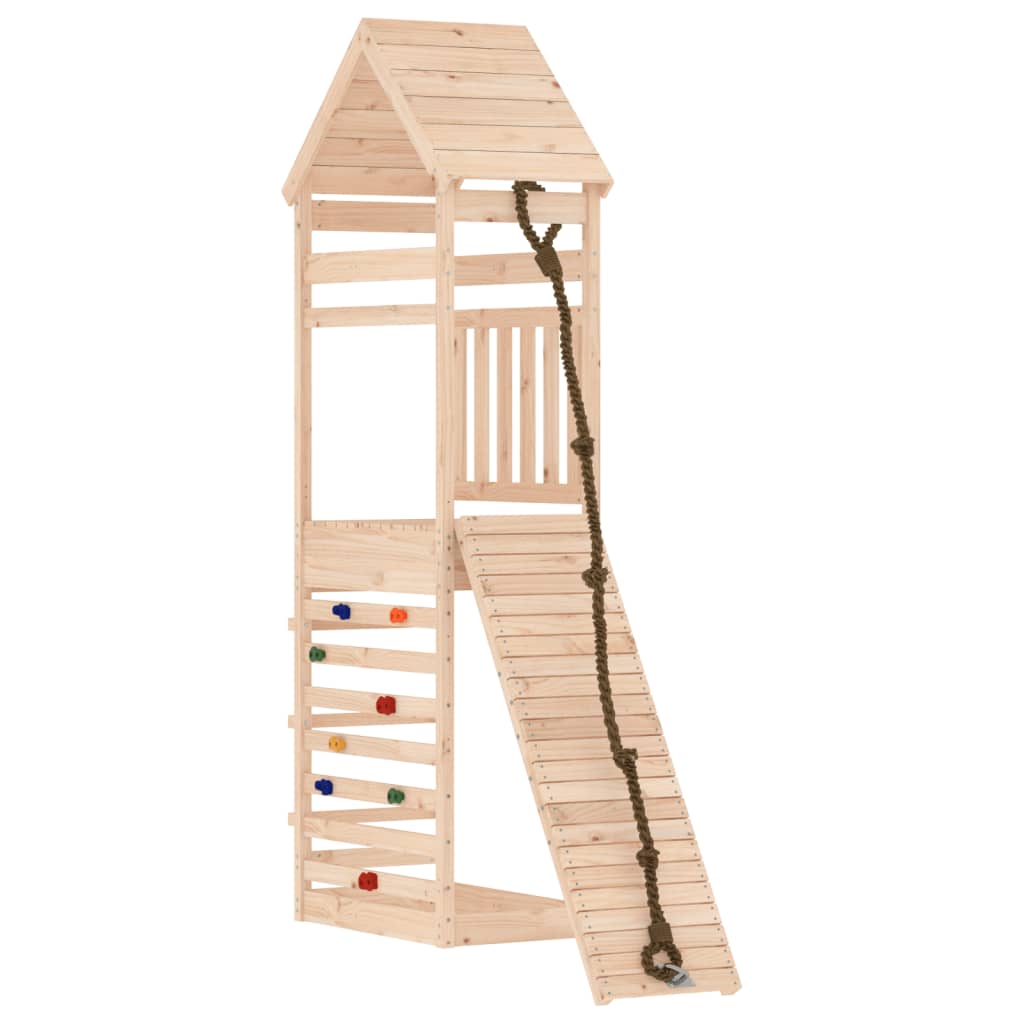 Vidaxl speelhuis avec pin solide mur d'escalade