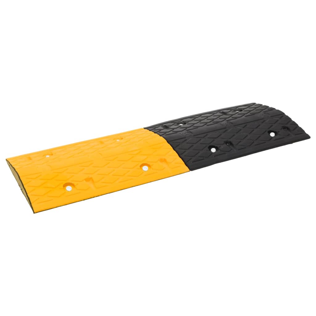 Vidaxl Speed ​​Bumps 5 PCS 97x32.5x4 cm Jaune et noir en caoutchouc