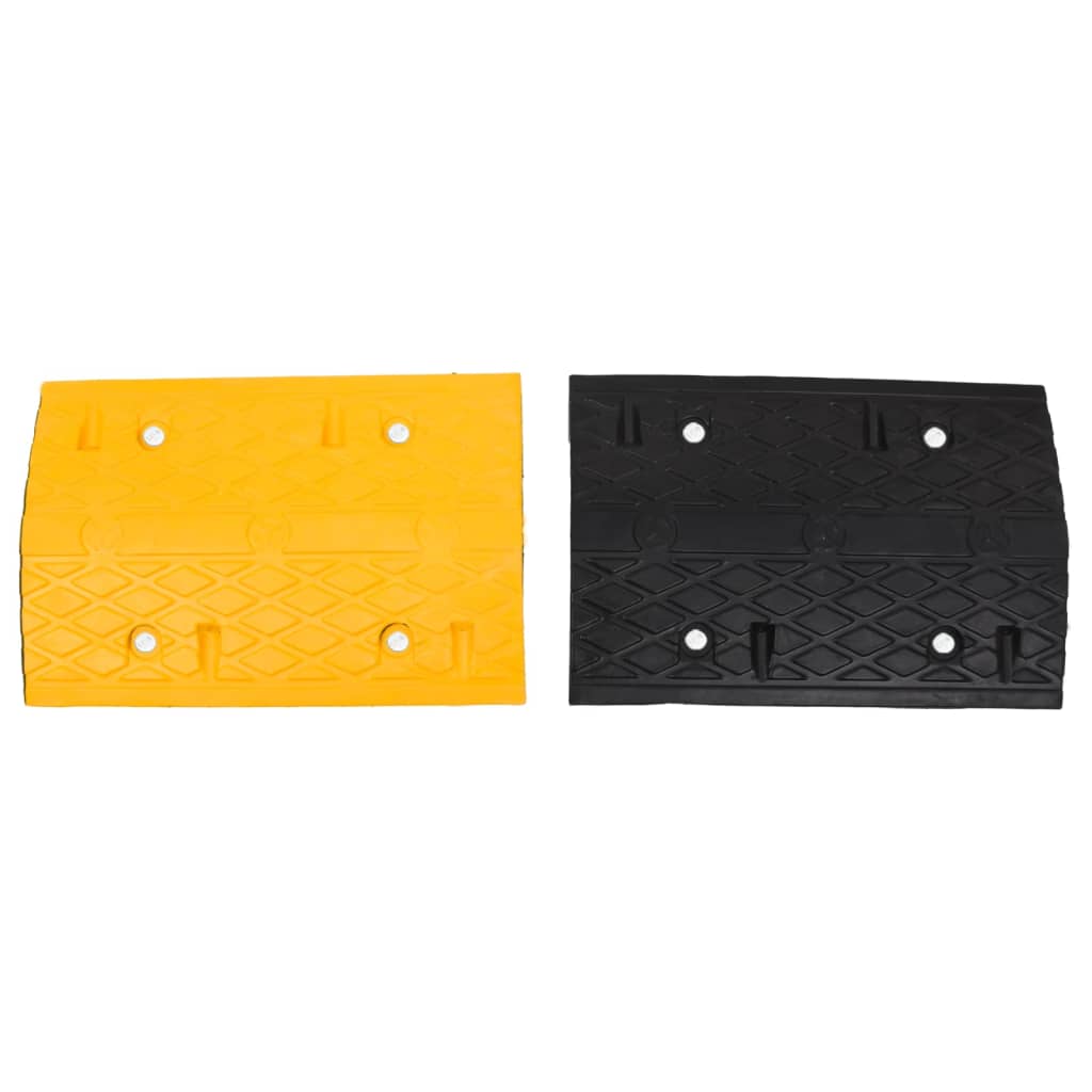 Seuil de vitesse vidaxl 323x32.5x4 cm jaune et noir