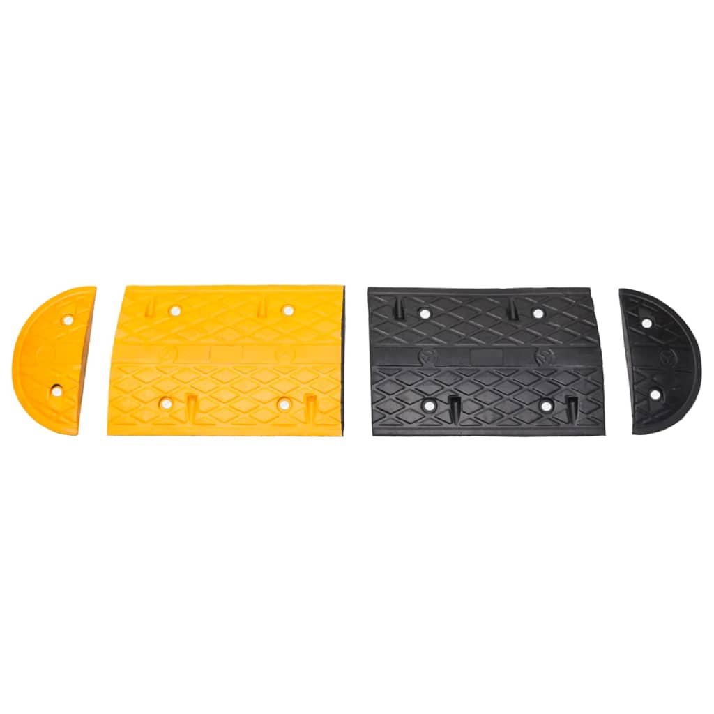 Seuil de vitesse vidaxl 517x32.5x4 cm jaune et noir