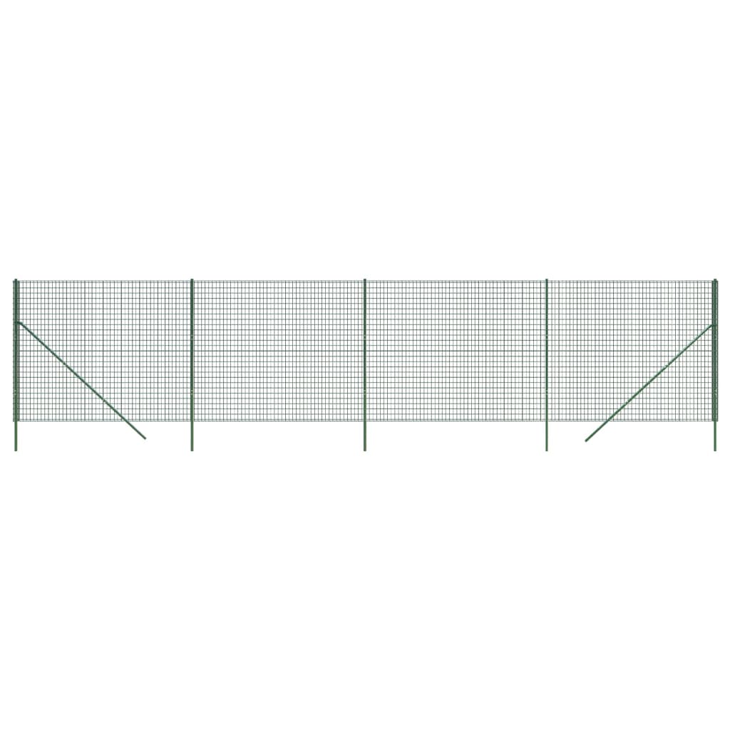 Vidaxl Fil Fet 1,6x10 m en acier galvanisé vert