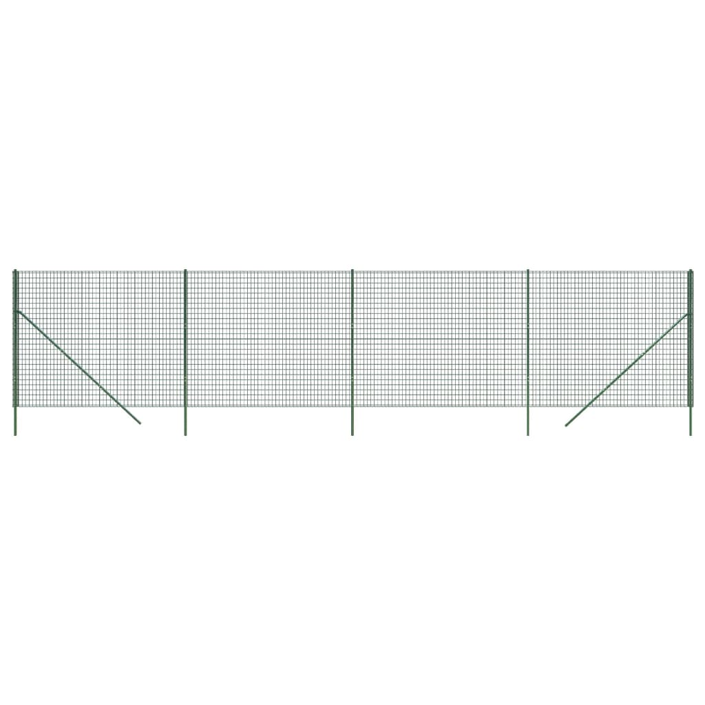 Vidaxl Fet Fet 1,8x10 m Galvanisé en acier vert