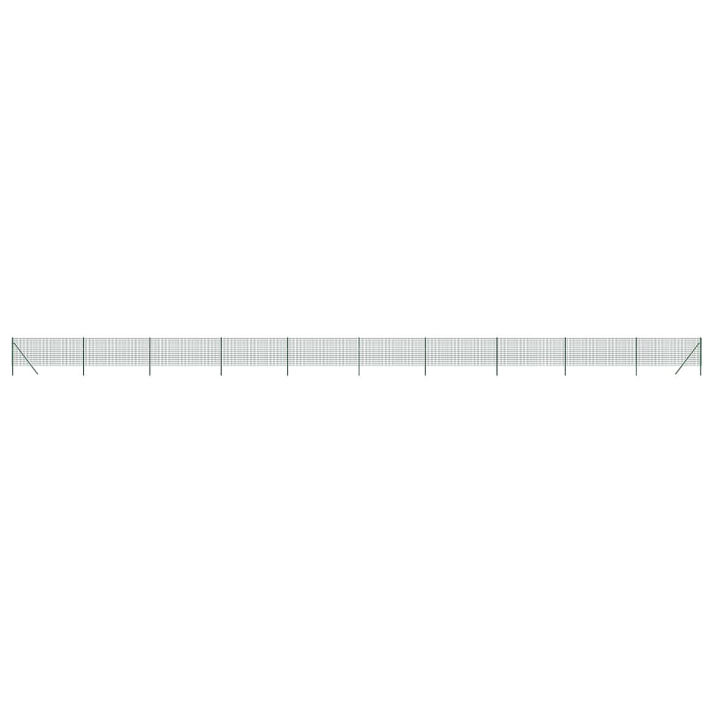 Vidaxl Fet Fet 0,8x25 m Galvanisé en acier vert