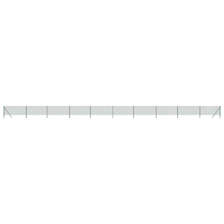 Vidaxl Fet Fet 0,8x25 m Galvanisé en acier vert