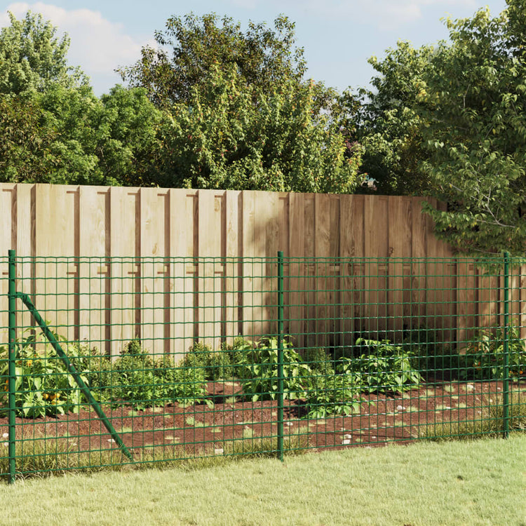 Vidaxl Fet Fet 0,8x25 m Galvanisé en acier vert