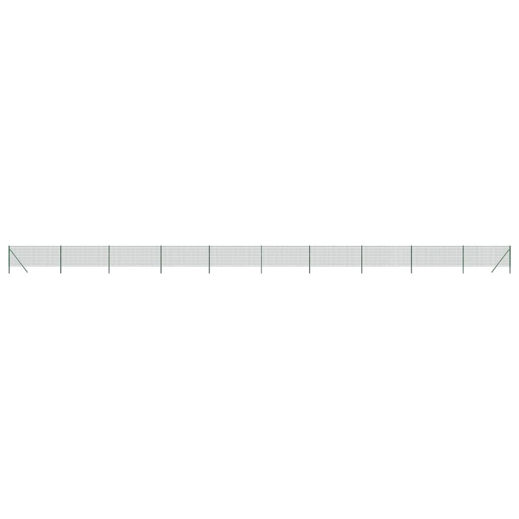 Vidaxl Fil Fet 1x25 M Galvanisé en acier vert