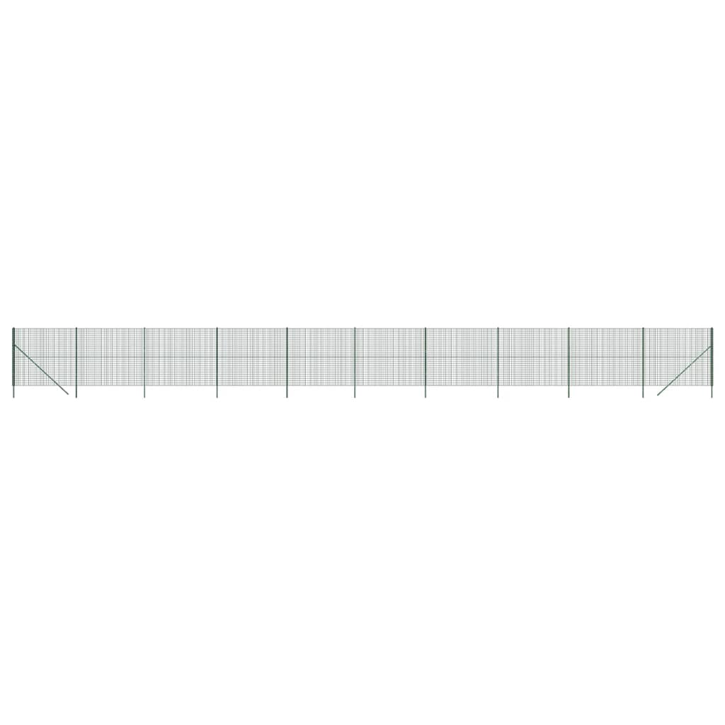 Vidaxl Fet Fet 1,6x25 m Galvanisé en acier vert