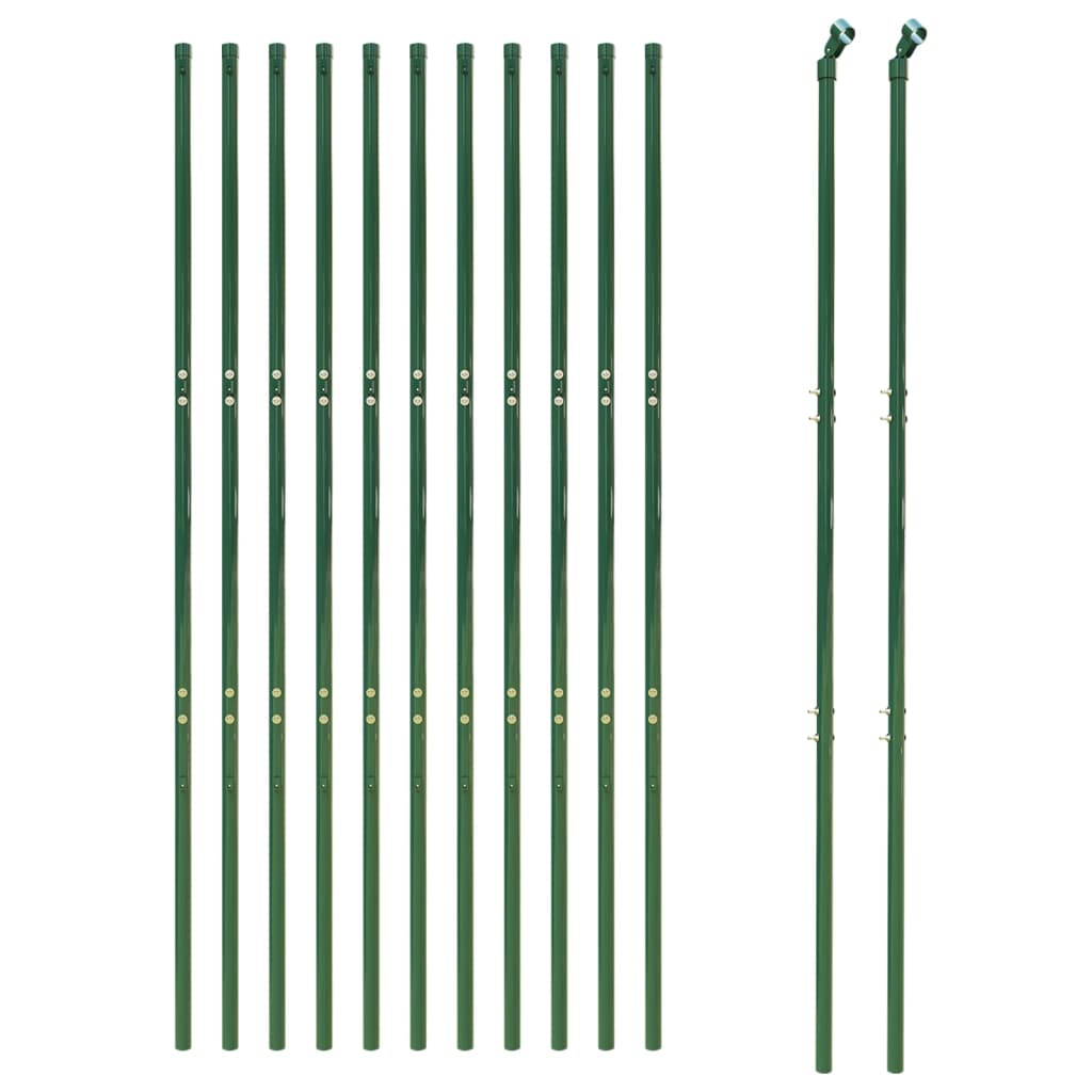 Vidaxl Fet Fet 1,8x25 m Galvanisé en acier vert