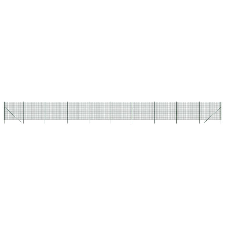 Vidaxl Fil Fet 2x25 m Galvanisé en acier vert