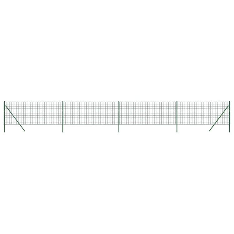 Vidaxl Fil Fet 1x10 m Galvanisé en acier vert