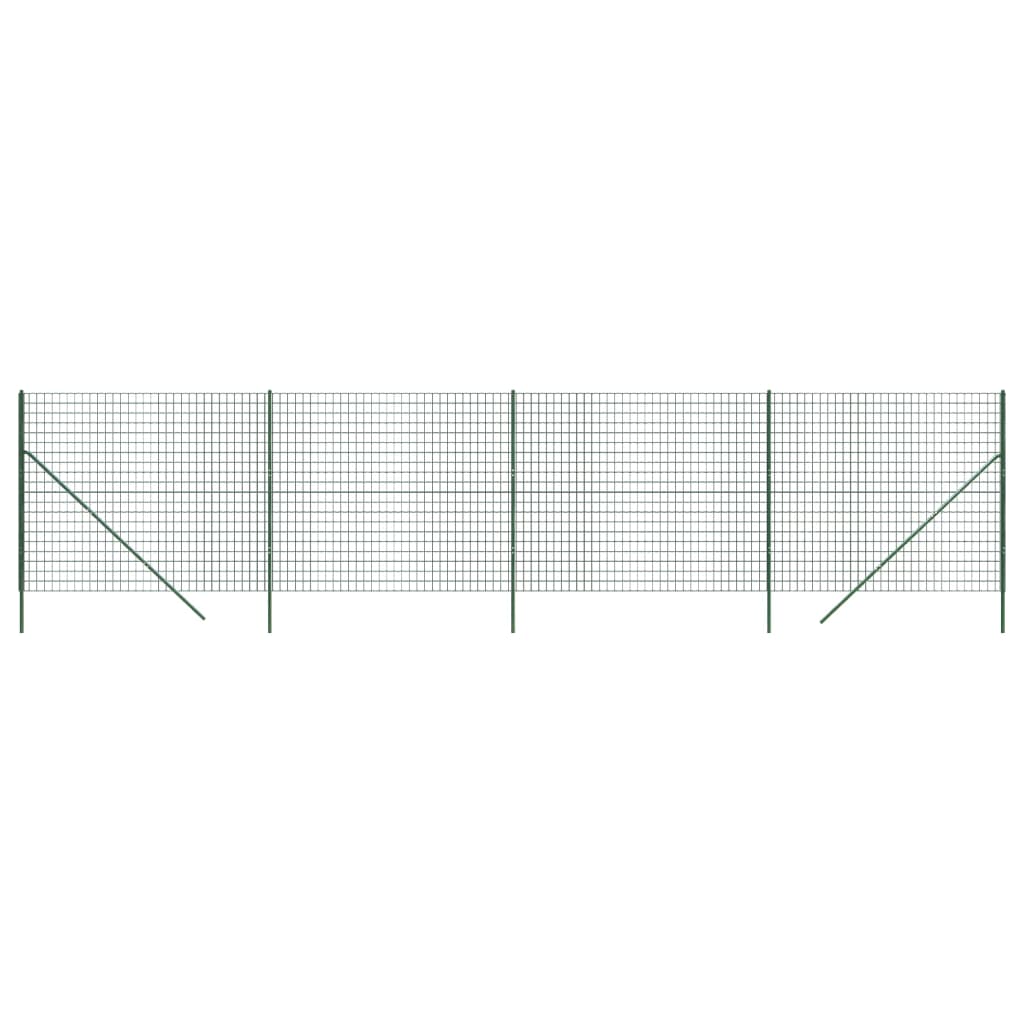 Vidaxl Fil Fet 1,4x10 m Galvanisé en acier vert