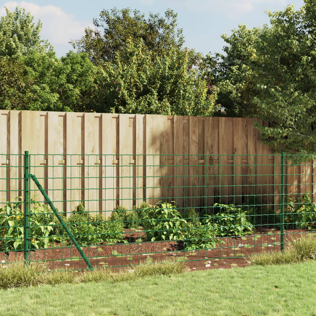 Vidaxl Fil Fet 1x25 M Galvanisé en acier vert