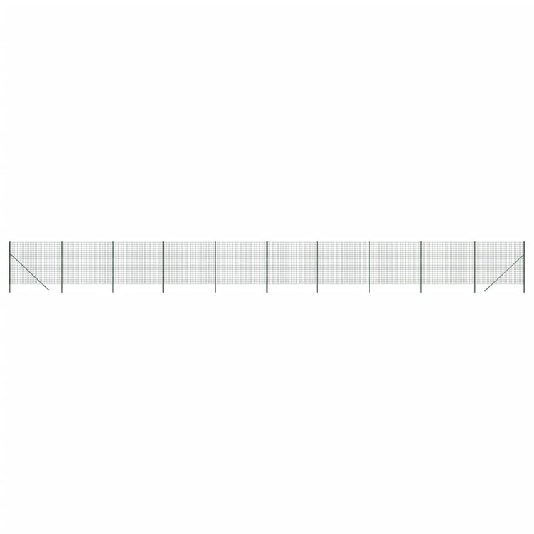 Vidaxl Fet Fet 1,4x25 m Galvanisé en acier vert