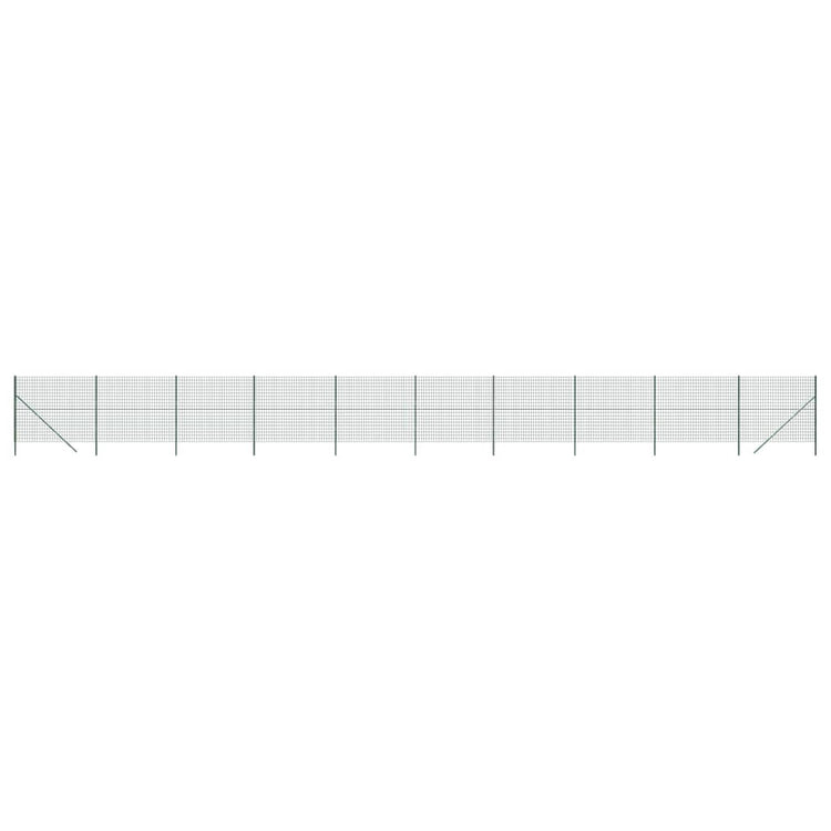 Vidaxl Fet Fet 1,6x25 m Galvanisé en acier vert