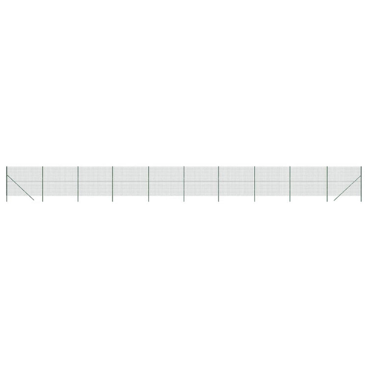 Vidaxl Fet Fet 2,2x25 m Galvanisé en acier vert