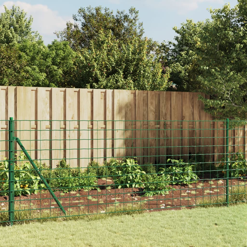 Vidaxl Fet Fet 0,8x10 m Galvanisé en acier vert